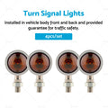 Set of 4 Chrome Bullet Turn Signal Indicators for Motorcycle Universal