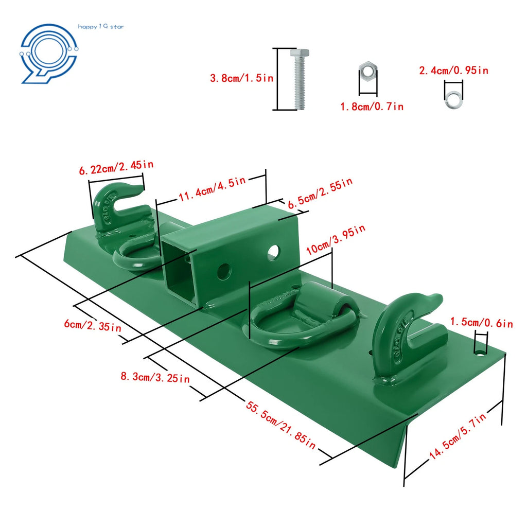 Heavy Duty Grab Hooks for John Deere Tractor (Compact, 2" Receiver)