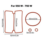 Set of 4 Air Compressor Cylinder Head Sealing Rings for 1500W