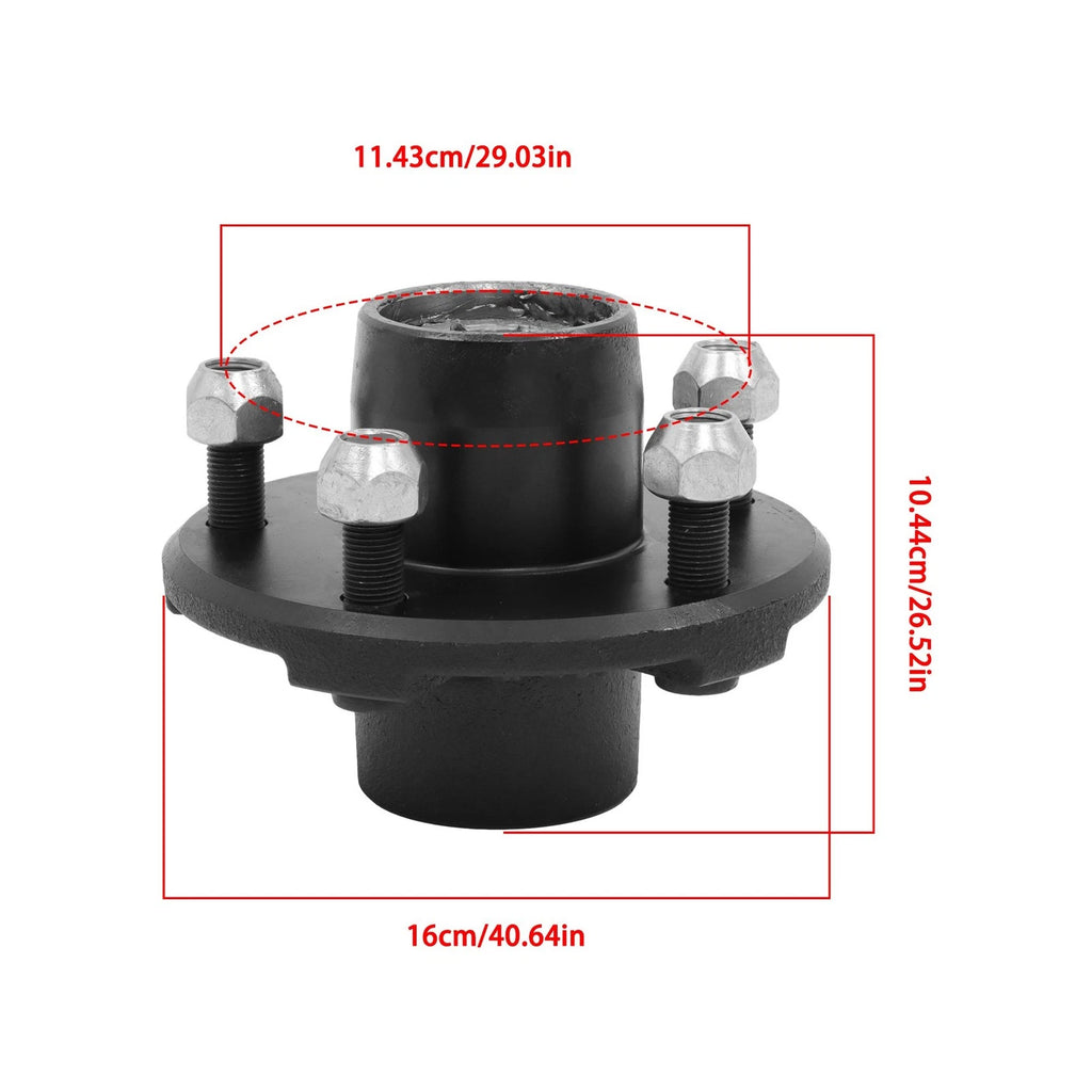 Trailer Hub Kit for RHI 5 Bolt (4-1/2" Bolt Circle)