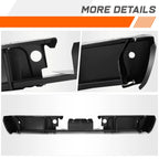Steel Rear Bumper Face Bar for Ford F250 F350 SD (2008–2016) w/Park Sensor Holes Black
