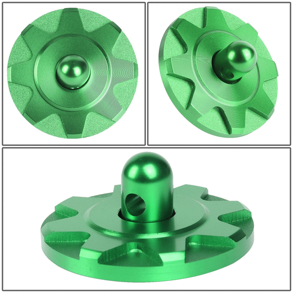 Hood Locking Latch Pin Kit for Universal Fit (Green Aluminum)