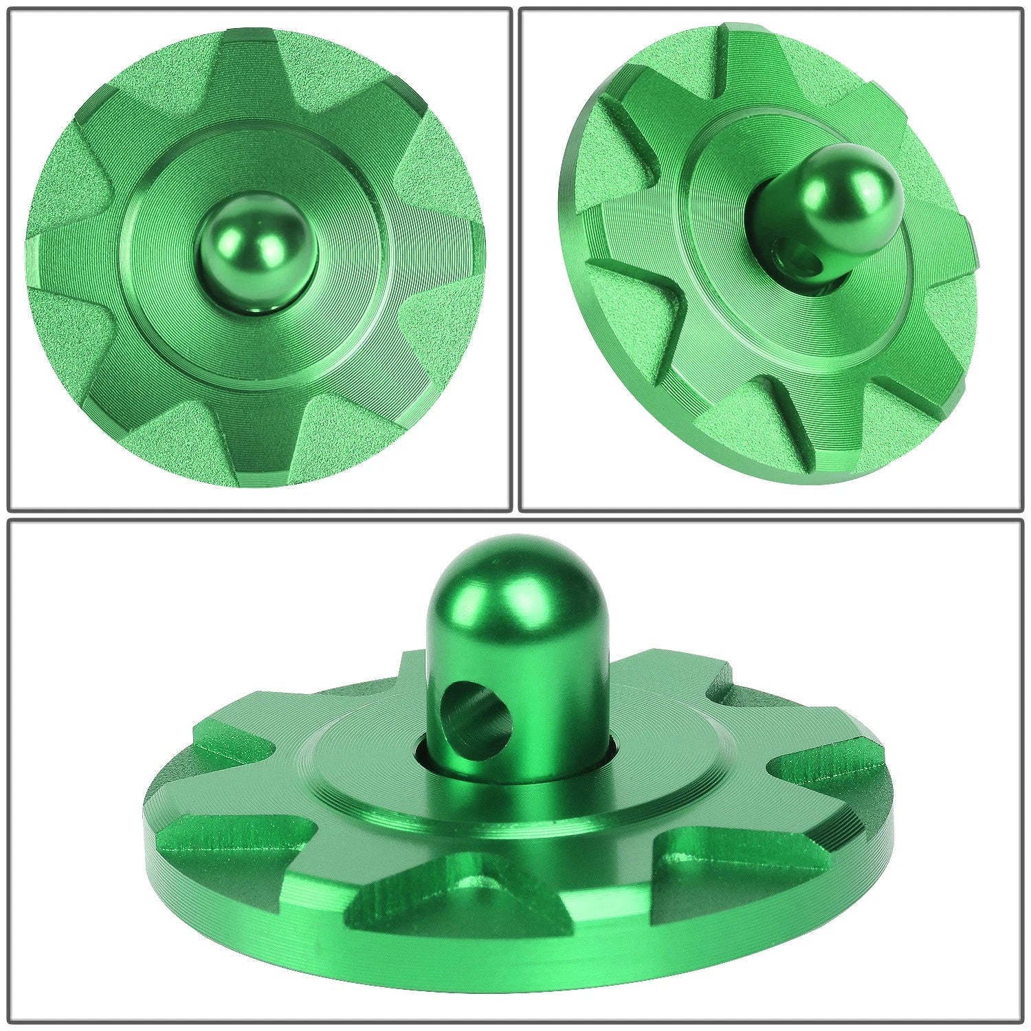 Hood Locking Latch Pin Kit for Universal Fit (Green Aluminum)