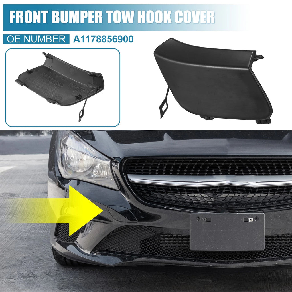 Tow Hook Cover for Mercedes-Benz CLA250 (2017–2019) Black