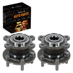 Set of 2 AWD Rear Wheel Bearings and Hubs for Ford Escape (2013–2019) Lincoln MKC (2015–2019)