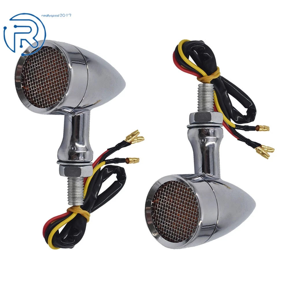 Chrome LED Turn Signal Lights for Sportster XL 1200 883