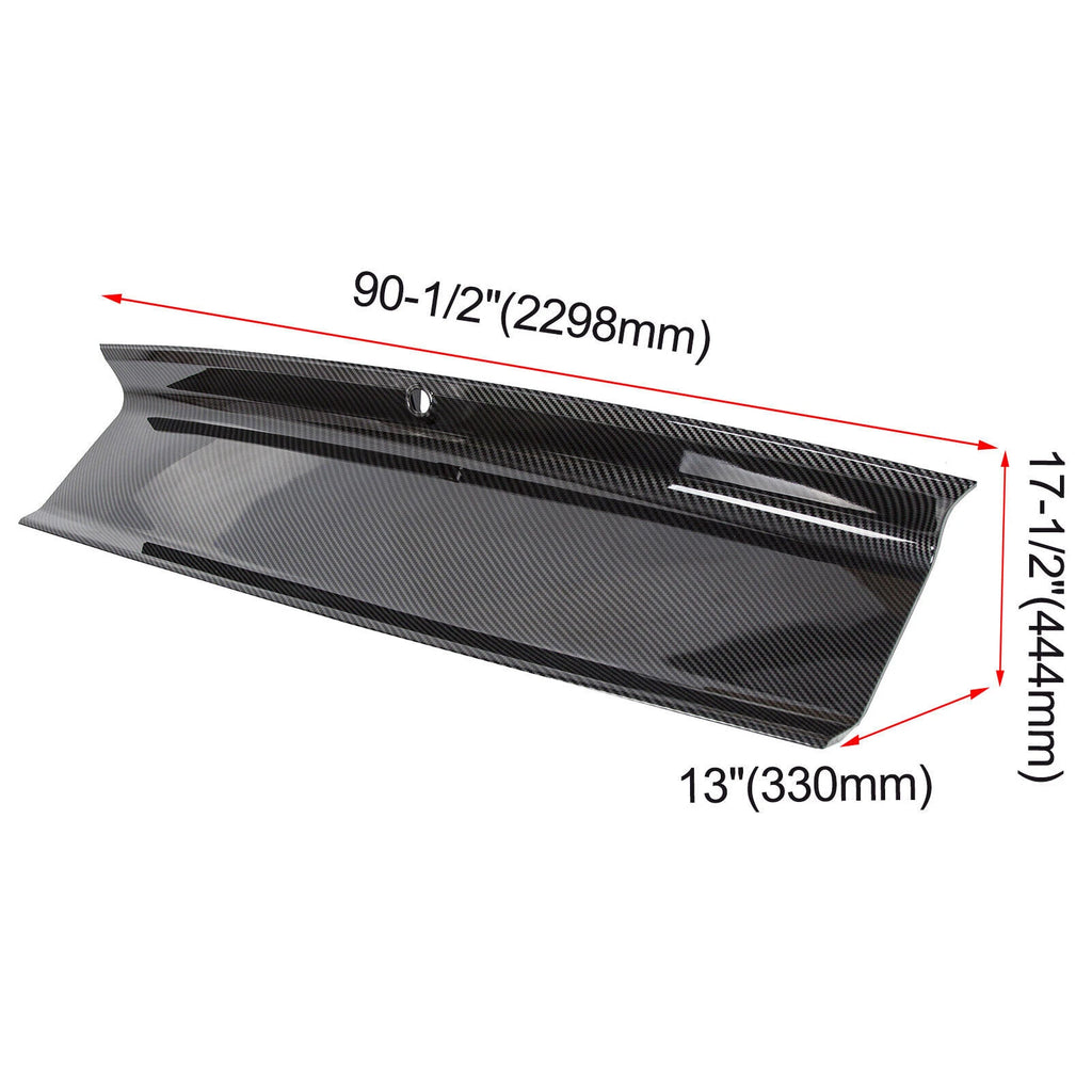 Carbon Fiber Look Trunk Decklid Panel Trim Cover for Ford Mustang (2015–2023)