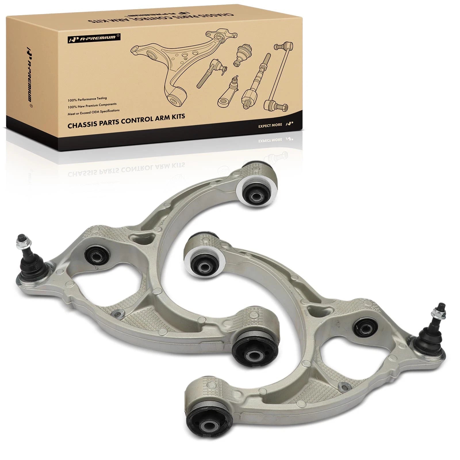 2X Front Lower Control Arm with Ball Joint for Ram 1500 (2019–2025)