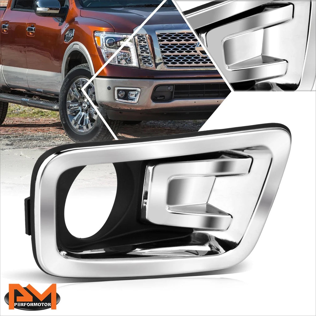 Fog Light Lamp Bezel Cover for Nissan Titan XD (2016–2019)