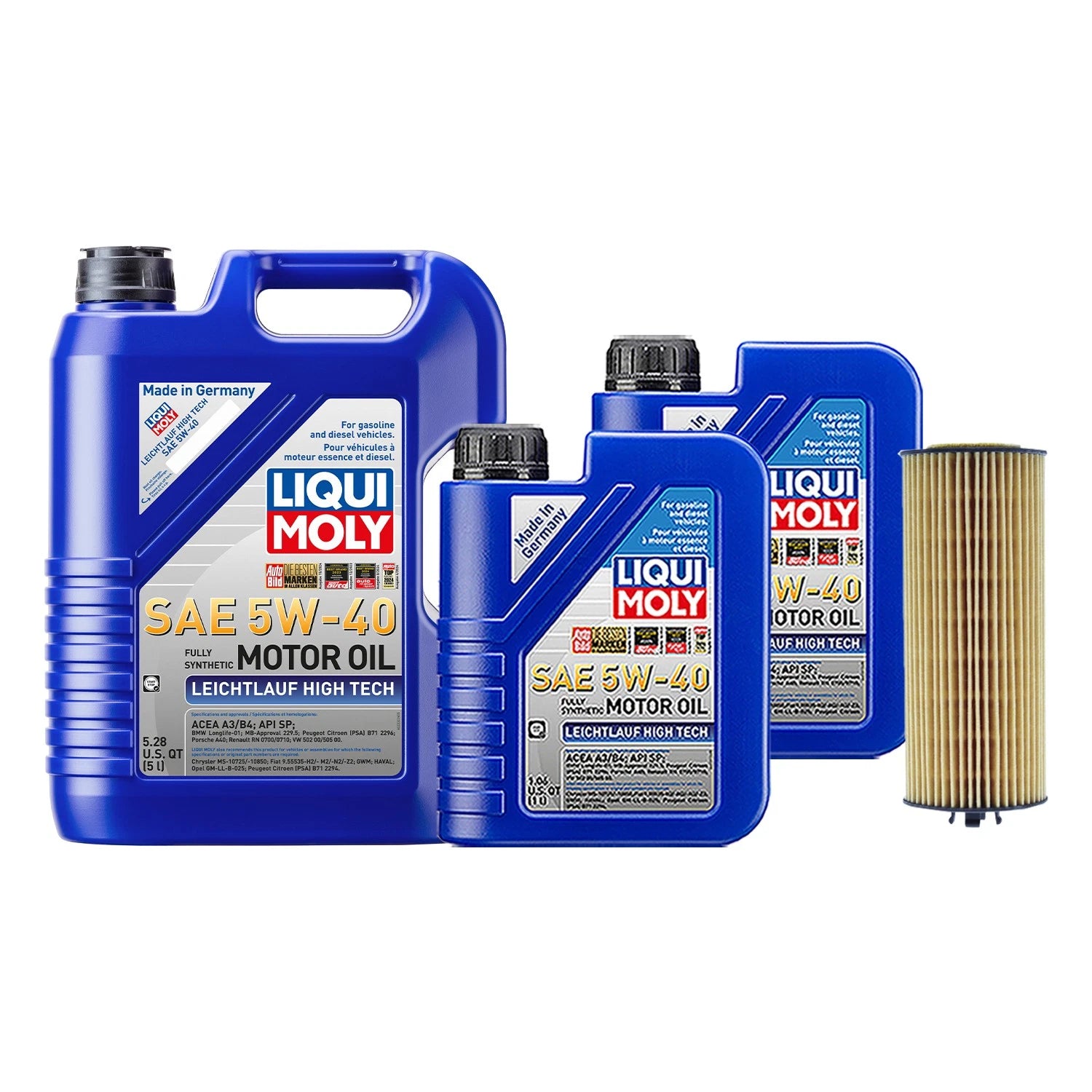 Oil Change Kit for Mercedes ML350 (2006–2011) - 7L Liqui Moly 5W-40, Mahle
