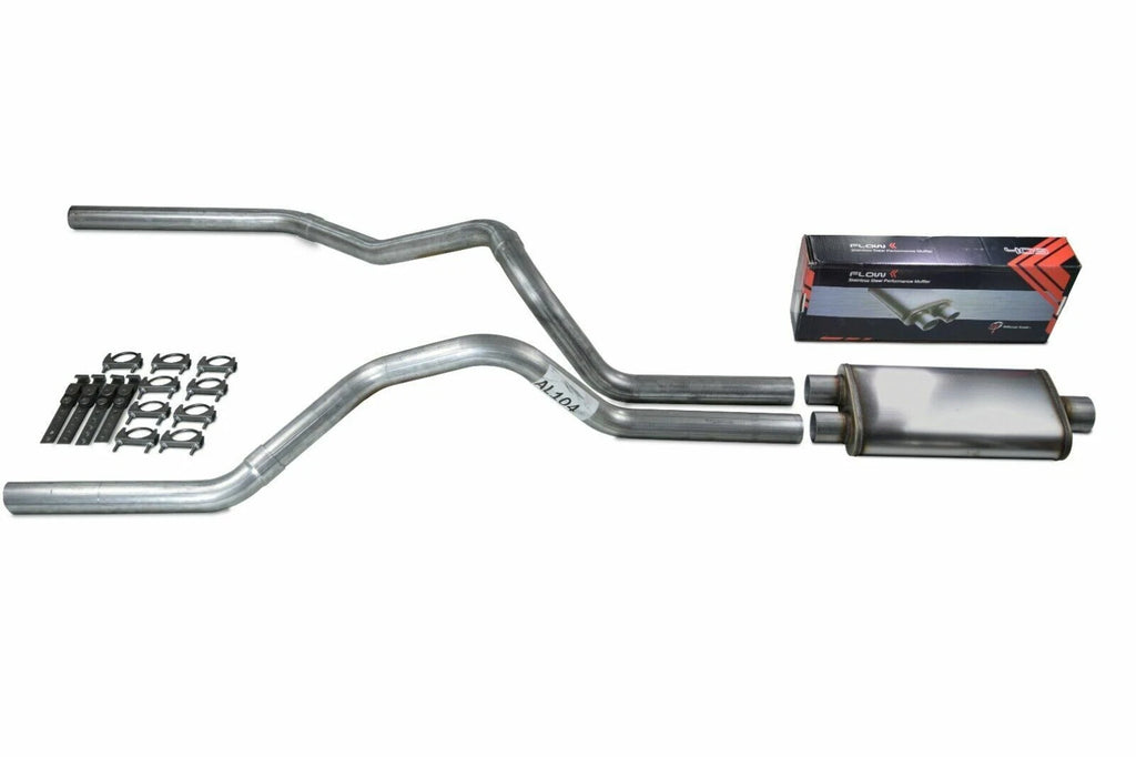 Dual Exhaust Kit for Ford F150 F250 (1987–1994) Stainless Muffler