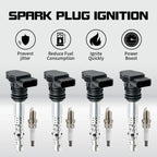 4X Ignition Coil + Spark Plug for VW Beetle, Passat, Audi A4, TT (1.8L, 2.7L) UF411
