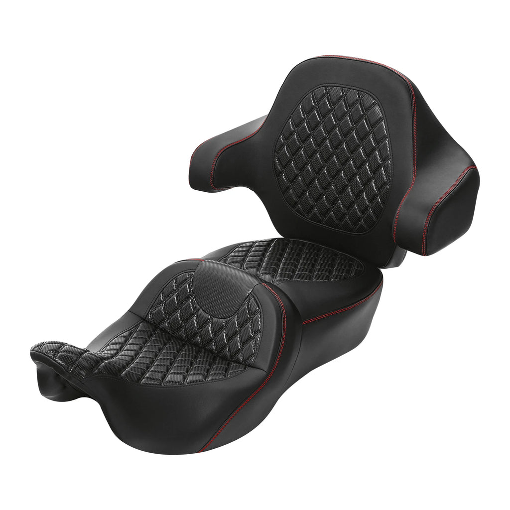 Driver Passenger Seat & Backrest Pad for Harley Electra Glide (2014–2023)