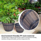 Set of 2 Garden Whiskey Bucket Flowerpots