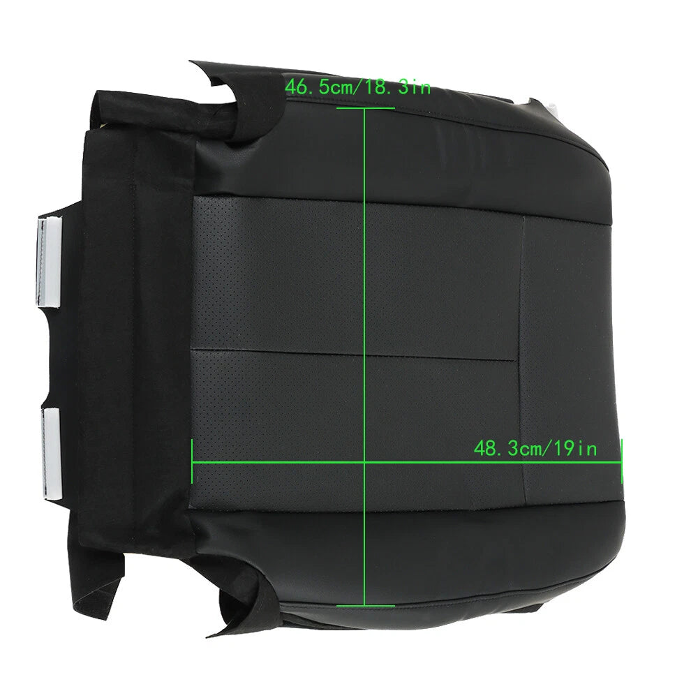 Black Leather Perforated Driver Bottom Seat Cover for Ford Expedition (2007–2014)
