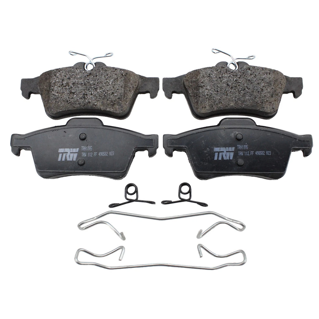 Set of 2 DuraGo Rear Rotors & TRW Pro Low-Met Brake Pads for Focus ST (2013–2018)