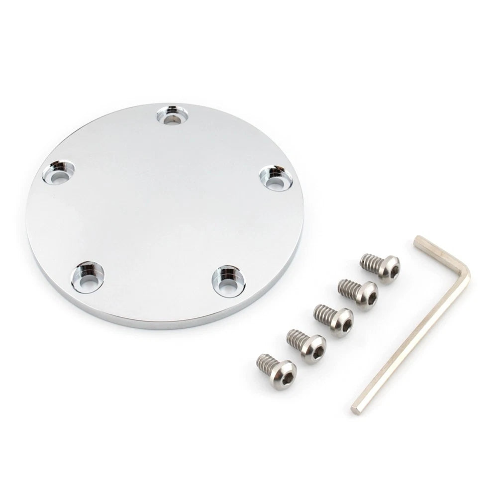 Chrome Domed Timing Points Cover for Harley Twin Cam Softail Dyna Touring (1999–2017)