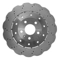 2X Drilled Dimpled Wavy 356mm Disc Brake Rotor for Audi R8 (2007–2022)