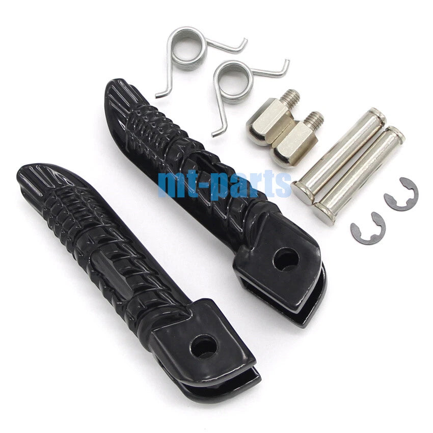 Black Front Footrest Pegs for Suzuki GSXR600 GSX-R750 (2006–2019)