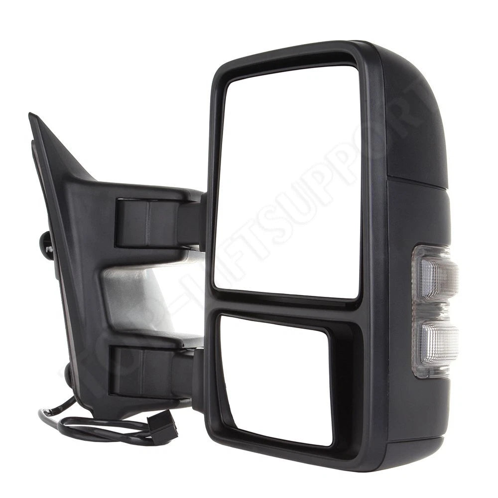 Set of 2 Manual Towing Mirrors with LED Signals for Ford F250 F350 F450 F550