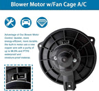 Front HVAC Heater Blower Motor with Fan Cage for Toyota Corolla (1998–2008)