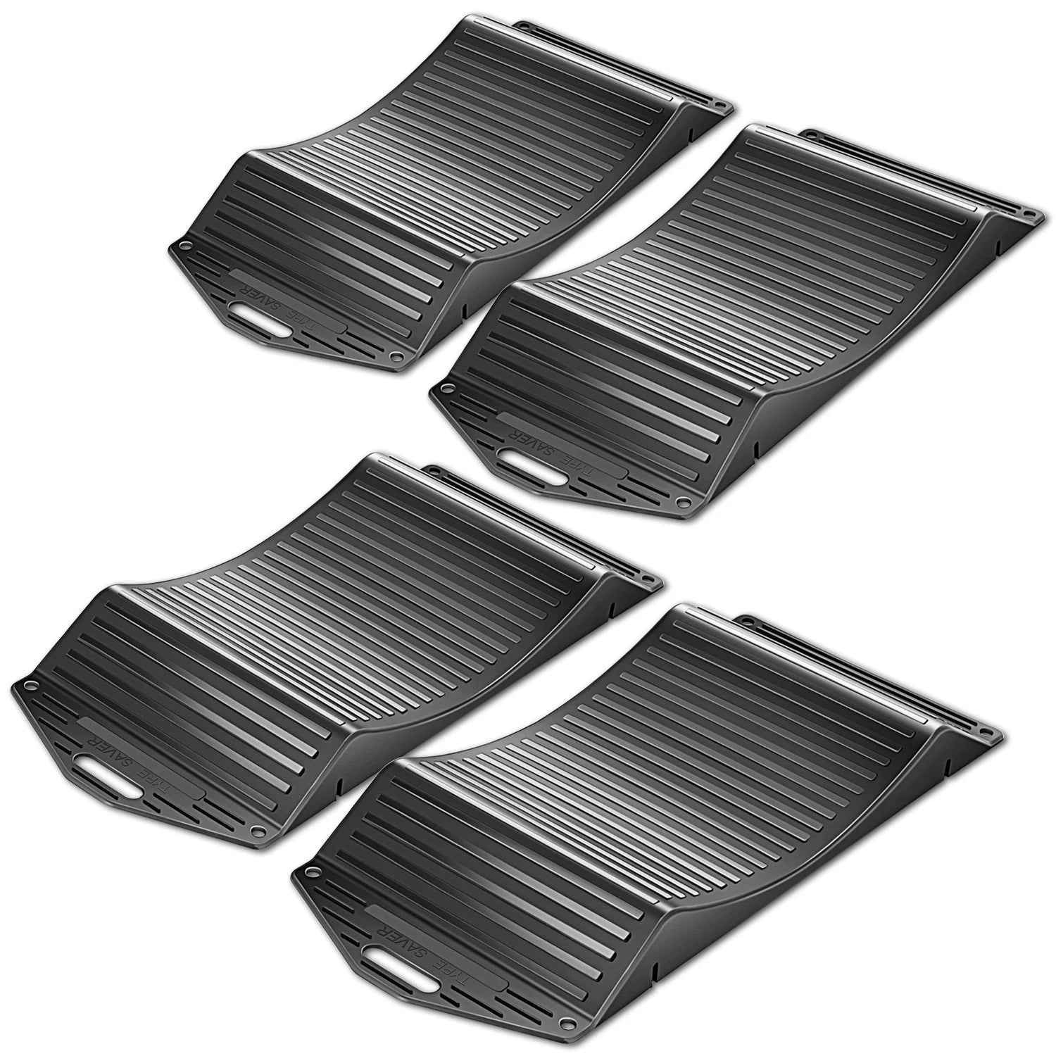 Set of 4 Tire Saver Ramps for Trucks RVs (40000 lbs, 17.32"L x 7.87"W x 1.57"H)