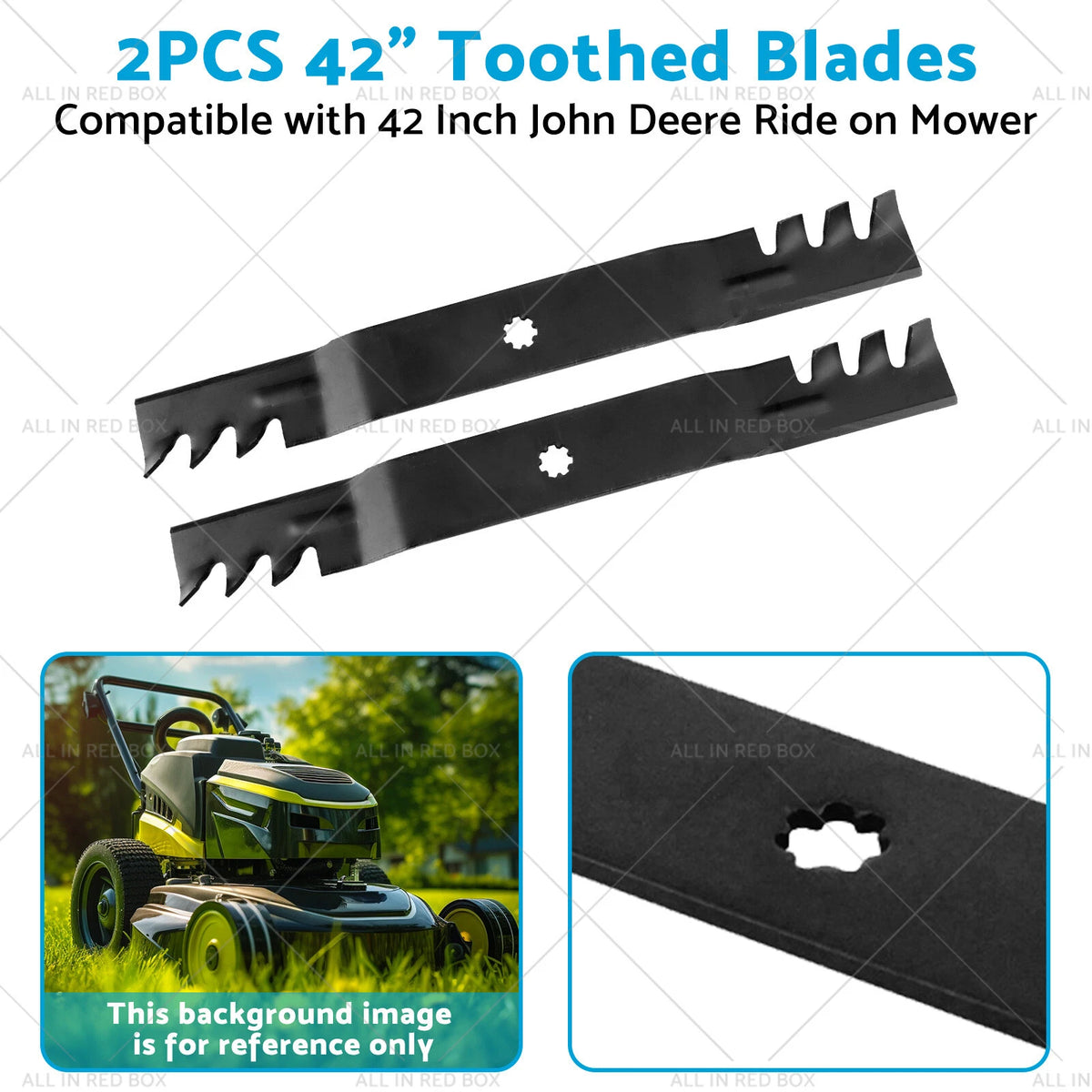 2X 42" Toothed Blades for John Deere (M154061, M154062, GX22151)