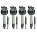 Set of 4 Ignition Coils + 4 Iridium Spark Plugs for Toyota Corolla (2009–2017)