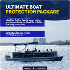 4-Pack Black Flat Boat Fender Kit 24" x 6-7/8" x 2-1/2"