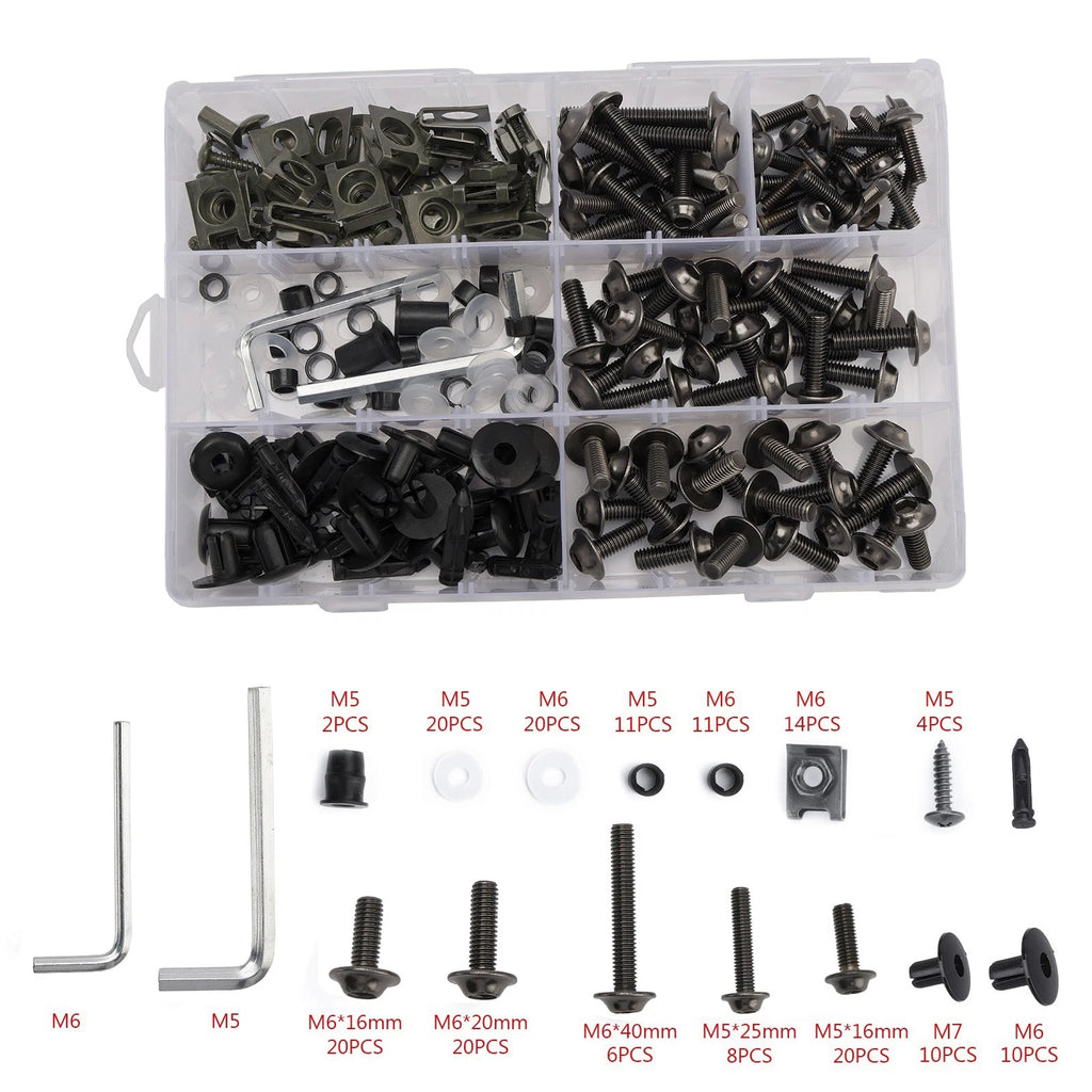 Titanium Fairing Bolts Screws Kit for Yamaha YZF R6 R1 R25 R125 R3 T-MAX MT XJR (2000–2023)