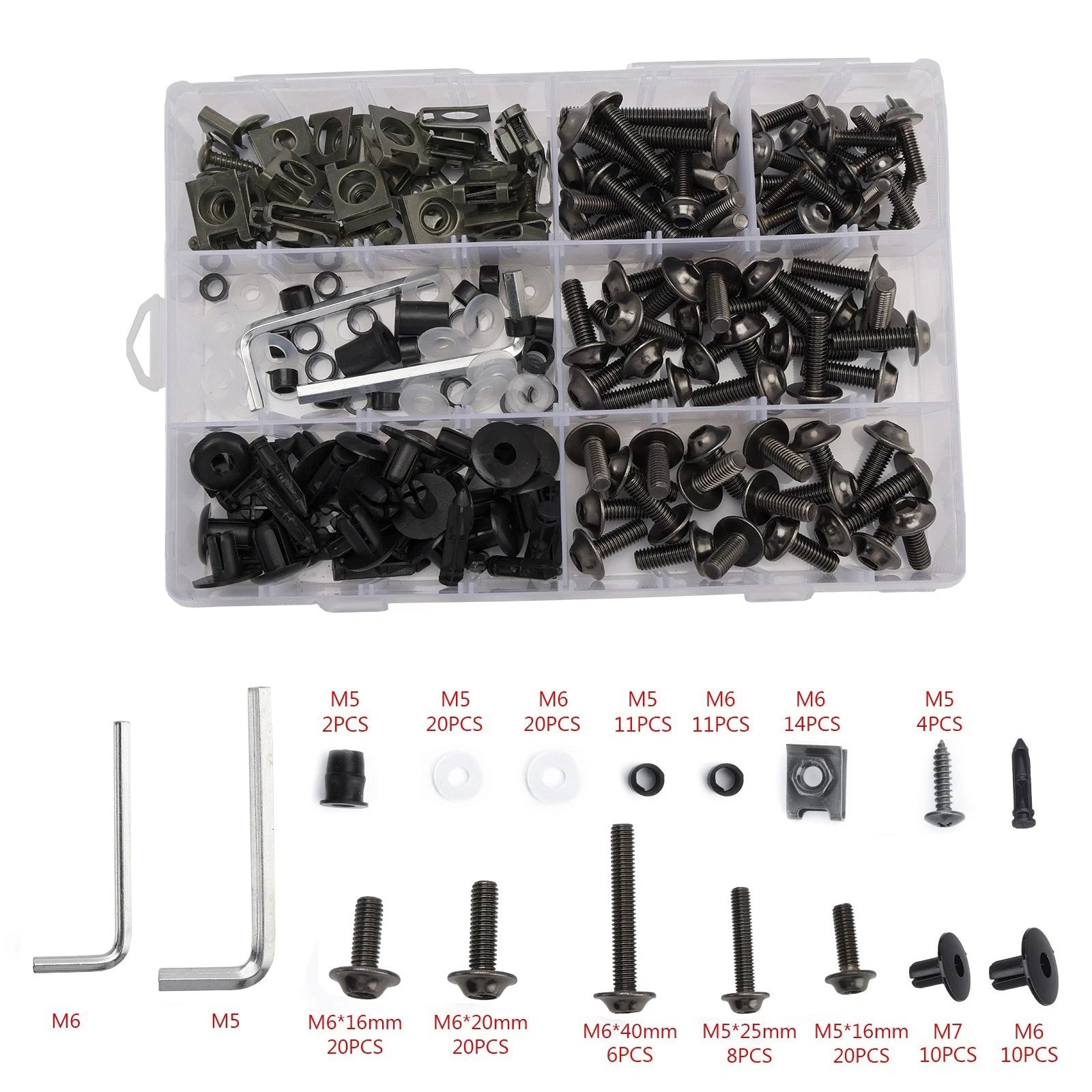 Titanium Fairing Bolts Screws Kit for Yamaha YZF R6 R1 R25 R125 R3 T-MAX MT XJR (2000–2023)