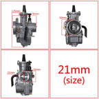 21mm Carburetor with Power Jet for PWK21 Carb 50-100cc Engine (2/4 Stroke)
