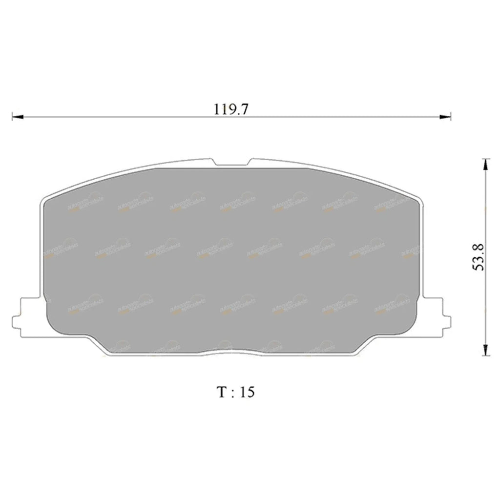 Front Disc Brake Pads Set for Toyota Celica (1985–1994)