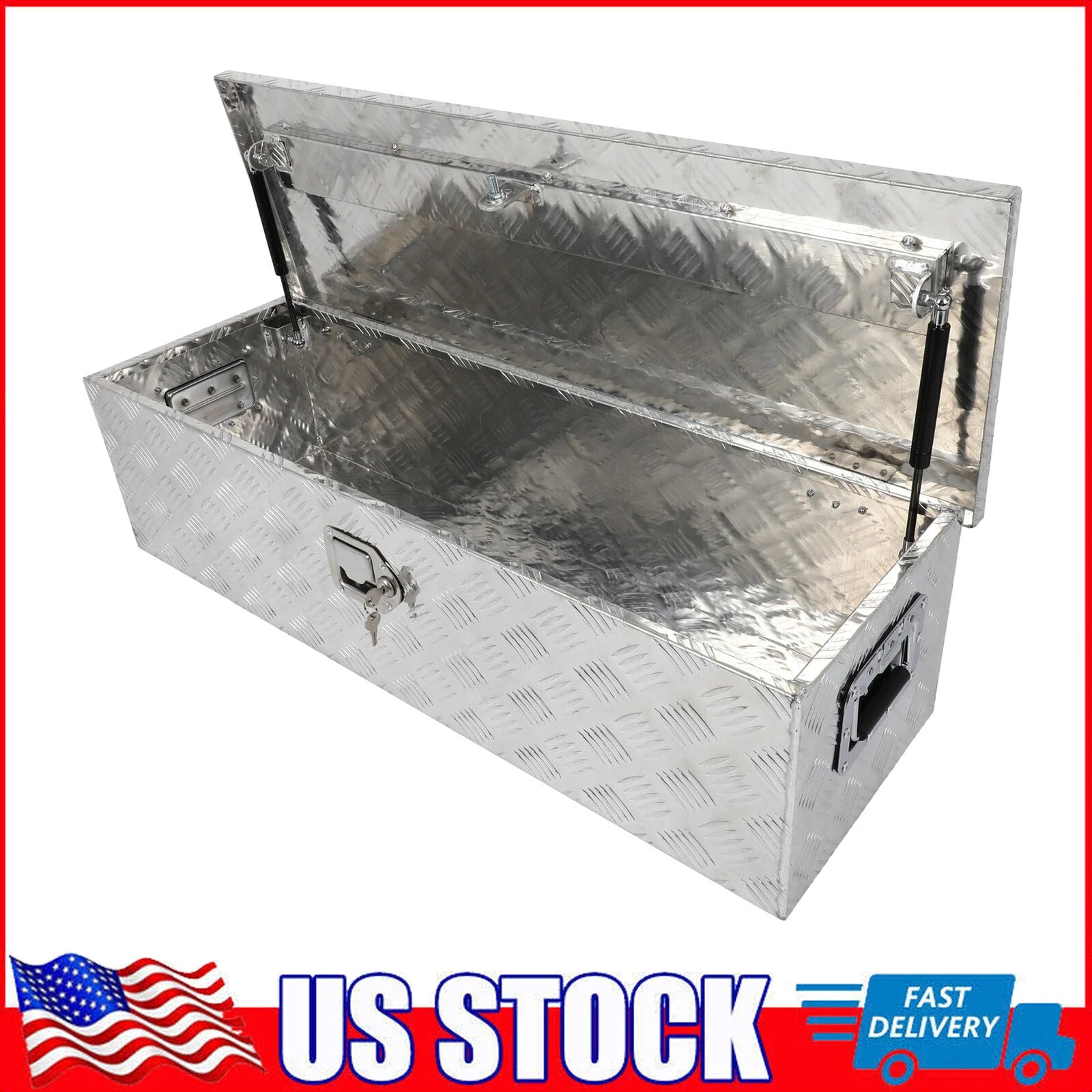 Aluminum Trailer Tongue Storage Toolbox for Pickup Truck 39"x13"x10"
