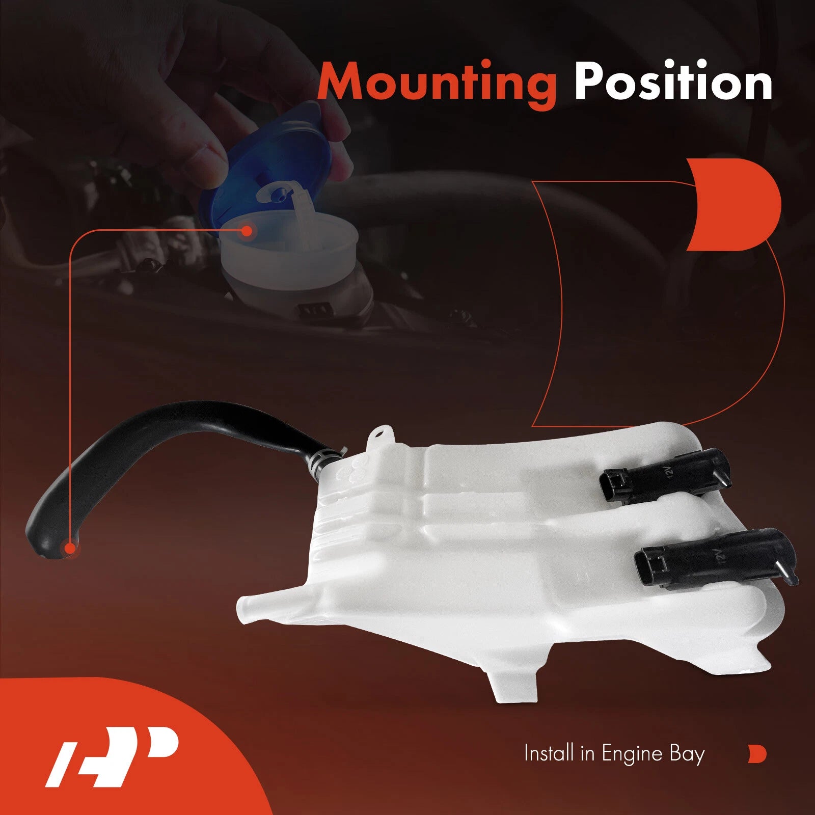 Windshield Washer Reservoir with Pump for Toyota RAV4 (2013-2018)