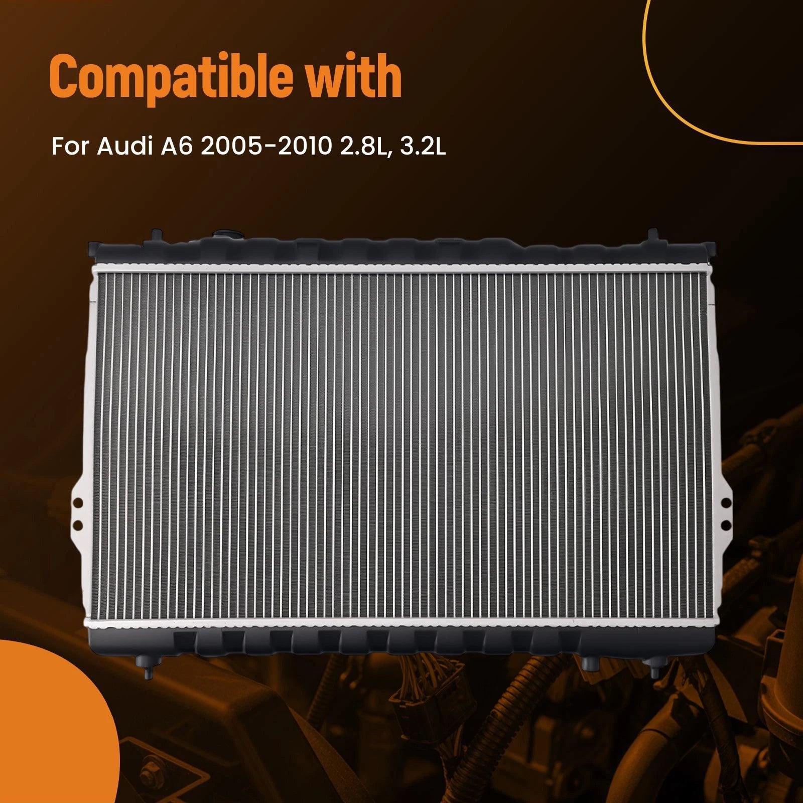Aluminum Cooling Radiator for Audi A6 (2005–2010) 2.8L 3.2L 4F0121251AF
