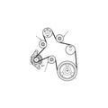 Drive Fan Belt + Idler Pulley Kit for Hilux 3.0L Diesel (2005–2013)