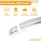 Set of 4 Car Door Handle Cover Trim for Suzuki Swift (2005–2017) Silver Tone