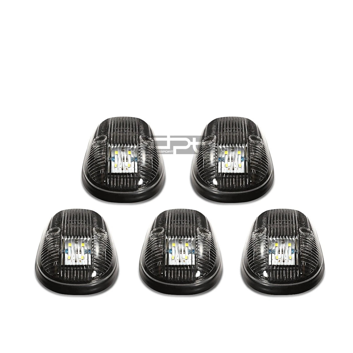5Pcs Black Housing Yellow LED Cab Roof Running Light for Dodge Ram (1999–2001)