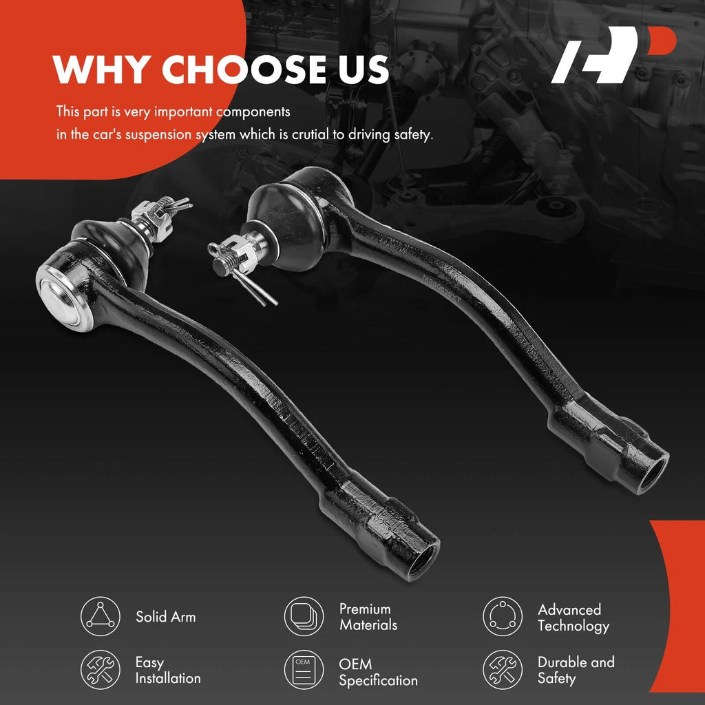 2X Front Outer Tie Rod End Kit for Hyundai Accent Kia Rio (2012-2013)