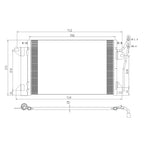 Replacement A/C Condenser w/TOC Repair Part For 2006-2009 Ford Fusion