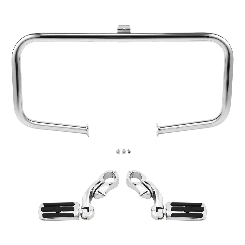 Engine Guard Crash Bar & Footpegs Mount for Harley Touring (1997–2008) Chrome