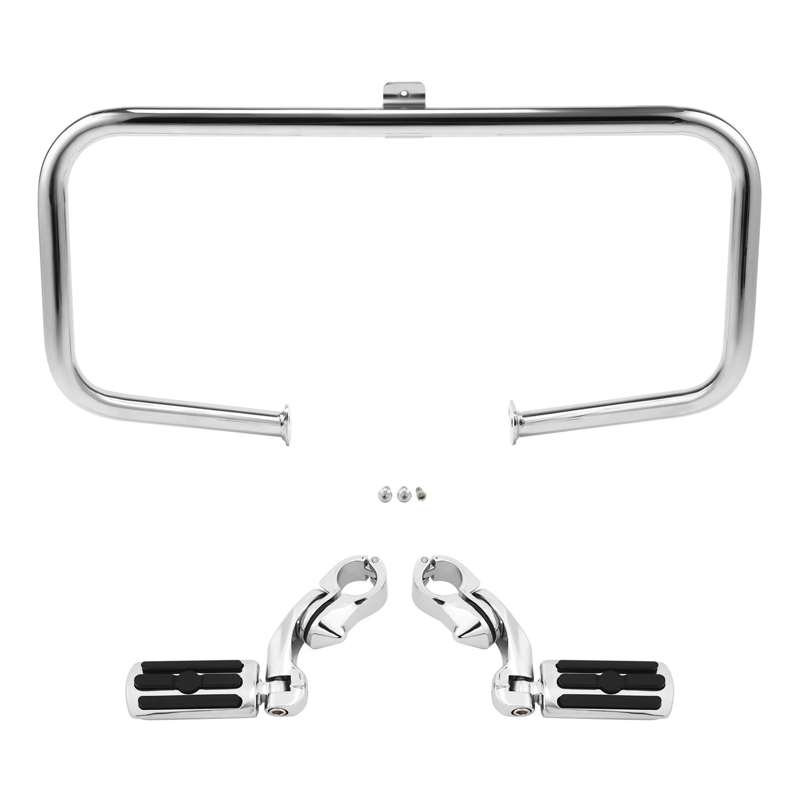 Engine Guard Crash Bar & Footpegs Mount for Harley Touring (1997–2008) Chrome