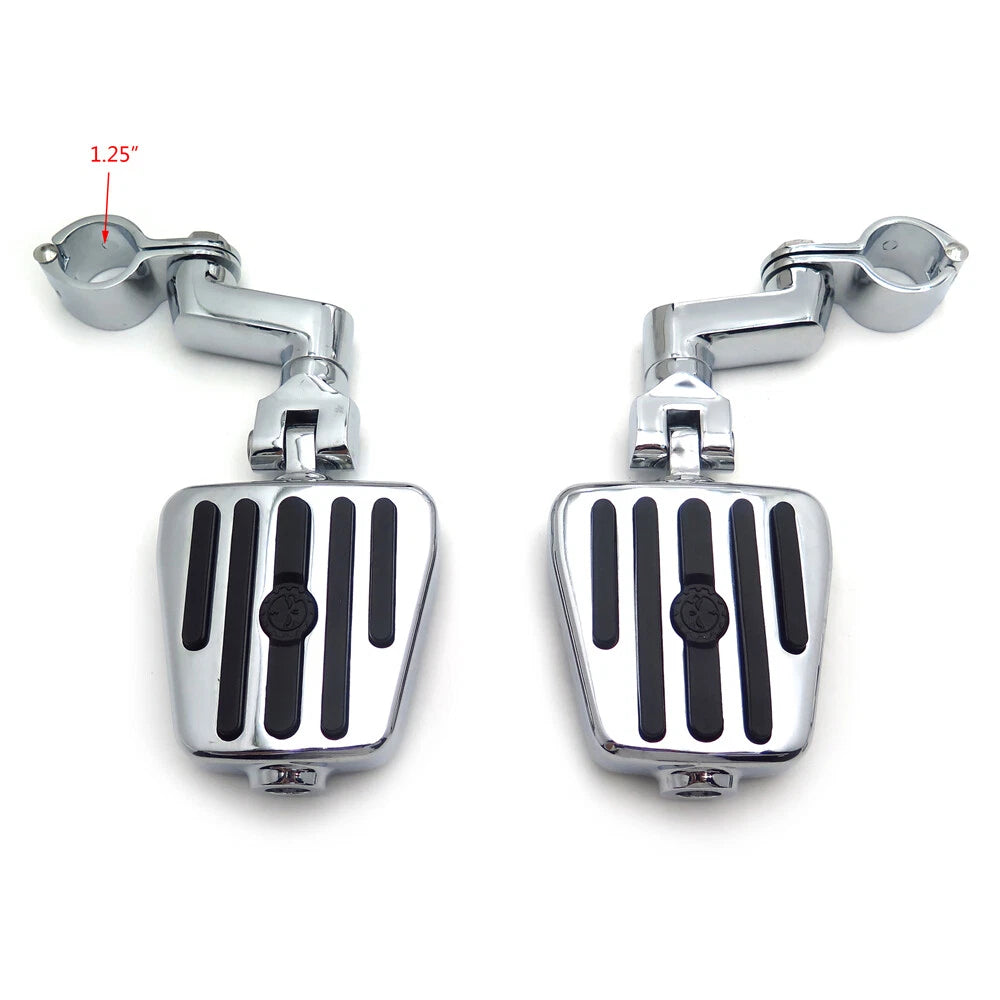 Rebelion Skull Highway Foot Pegs for Harley Wide Glide Street Glide (2010–2023)