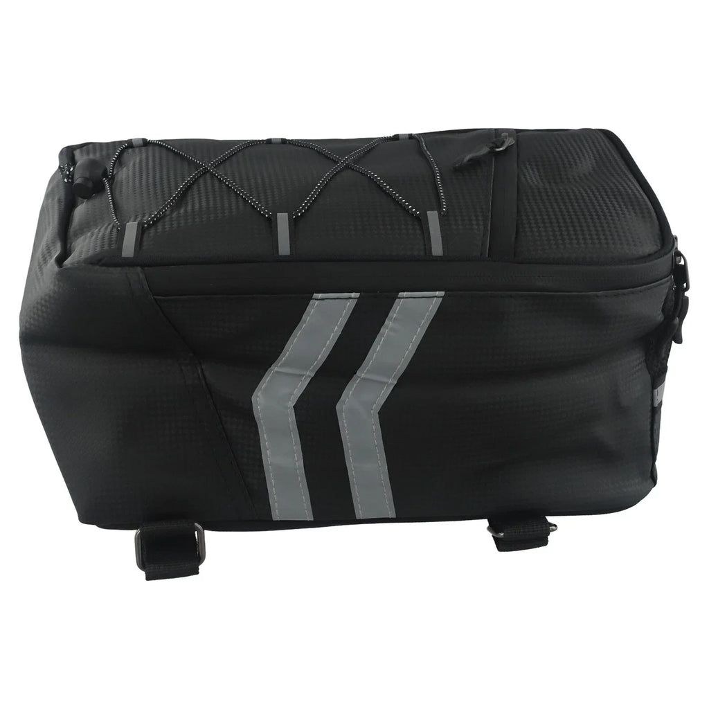 8L Tail Bag for Motorcycle PU Leather Waterproof Large Capacity Storage Bag