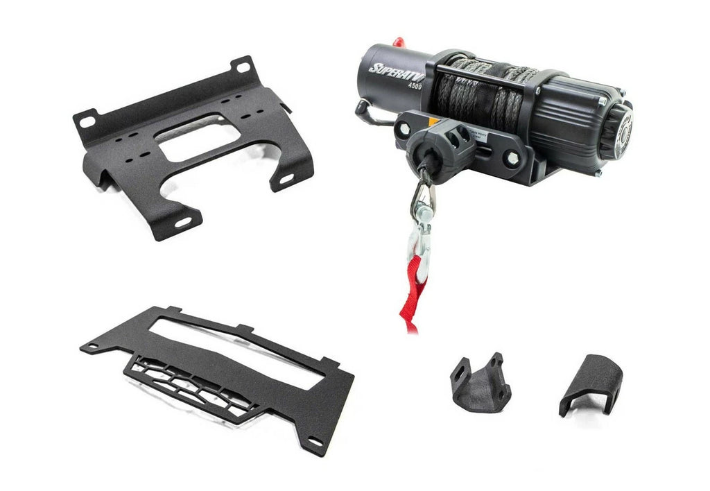 SuperATV 4500 lb Winch & Mount for Polaris RZR XP Turbo/Turbo 4 (2016)
