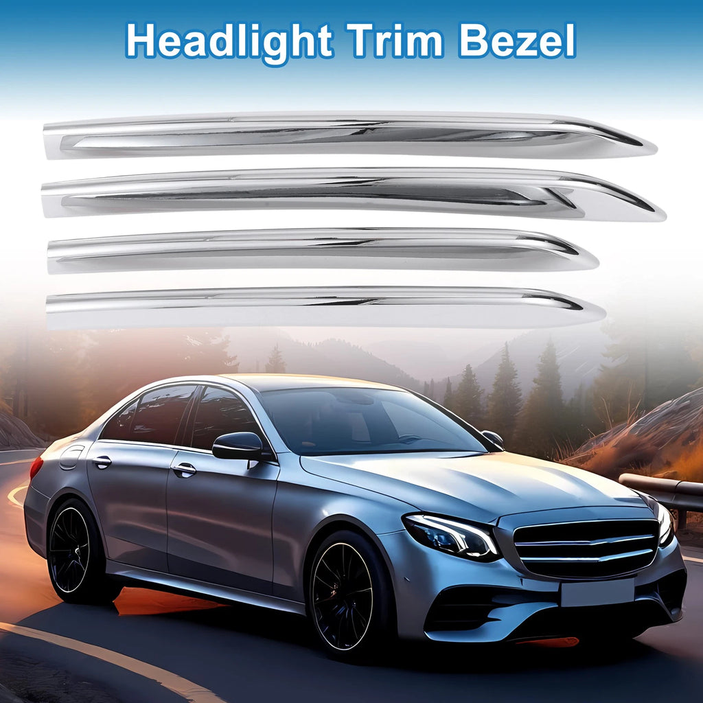 Set of 4 Headlight Trim Bezels for Mercedes-Benz E-Class E200 