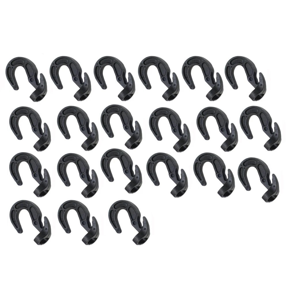 Set of 20 Adjustable Shock Cord Hooks for Rubber Rope Bungee Tarp Cover