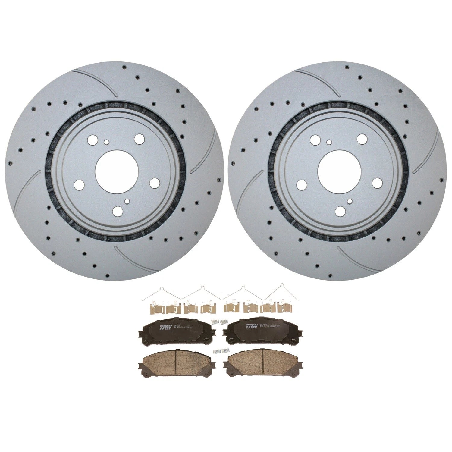 Front Brake Kit 328mm Drill Rotors & TRW Ceramic Pads for NX300h (2015–2023)