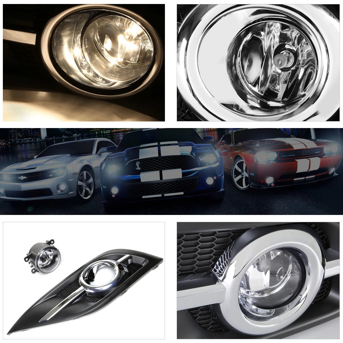 Chrome Amber LED Projector Headlight for Honda Accord Sedan (2016–2017)